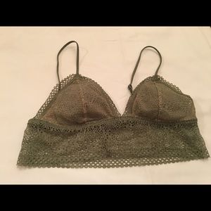 Victoria Secret lace bralette olive green